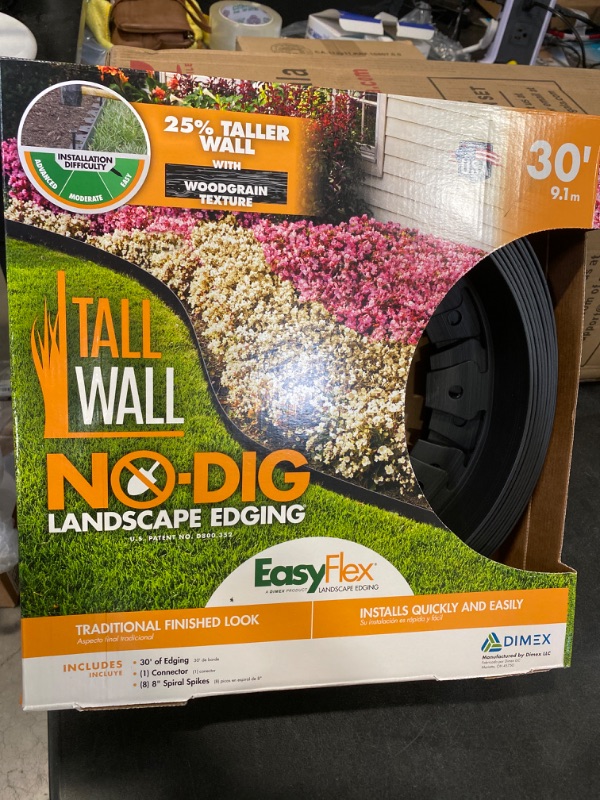 Photo 3 of EasyFlex Tall Wall No-Dig Landscape Edging, 90' kit Tall Wall 90 Foot Bulk Pack NEW 