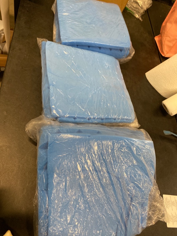 Photo 3 of Acoustic Sound Foam Panels, 24 Pack 12" X 12" Blue