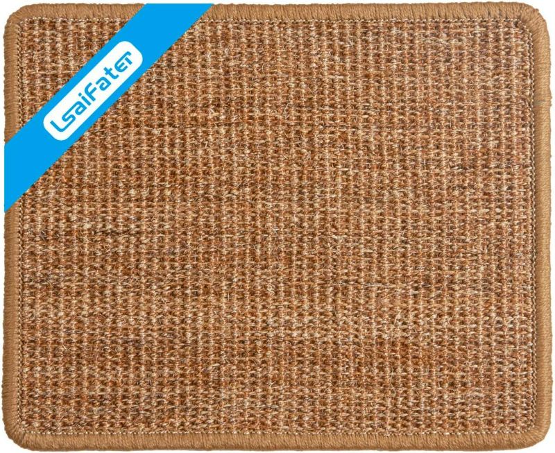 Photo 1 of Natural Sisal Cat Scratcher Mat Horizontal Cat Floor Scratching Pad Rug Scratch Pad for Cat Grinding Claws & Protecting Furniture (31.5X24") 