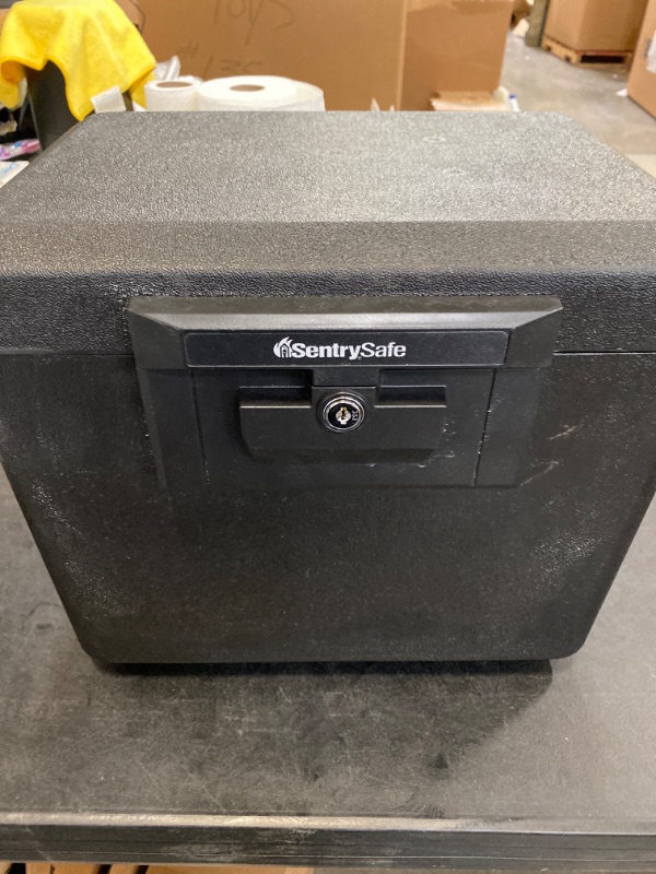 Photo 3 of SentrySafe 1170 Fireproof Box with Key Lock 0.61 Cubic Feet,Black & AmazonBasics Hanging Folders, Letter Size, Jewel-Tone Colors (Assorted), 25-Pack Box + Hanging Folders, Jewel-Tone Colors