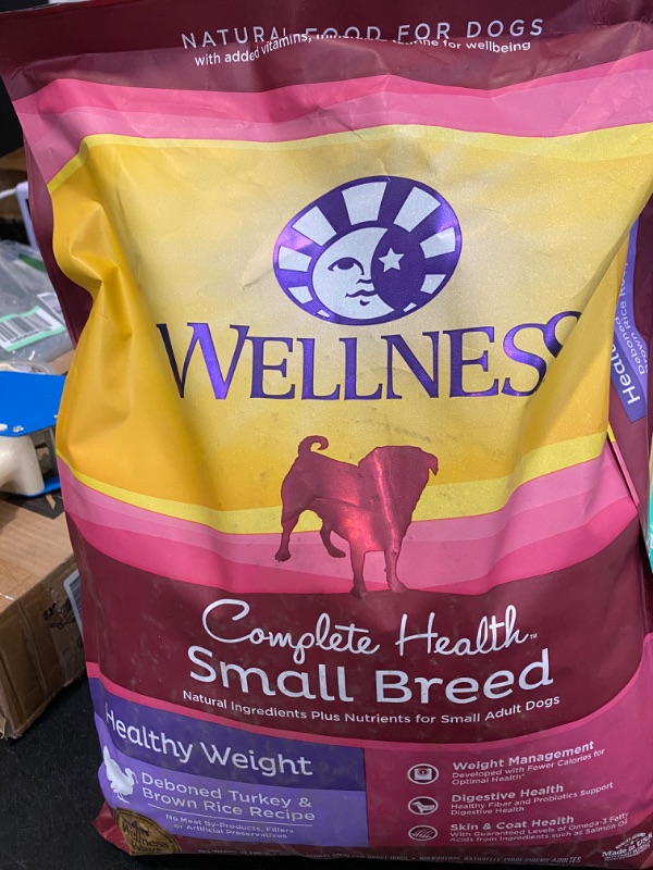 Photo 2 of Wellness Natural Pet Food Complete Health Natural Dry Small Breed Healthy Weight Dog Food, Turkey & Rice, 12-Pound Bag Healthy Weight Food 12 Pound NEW 