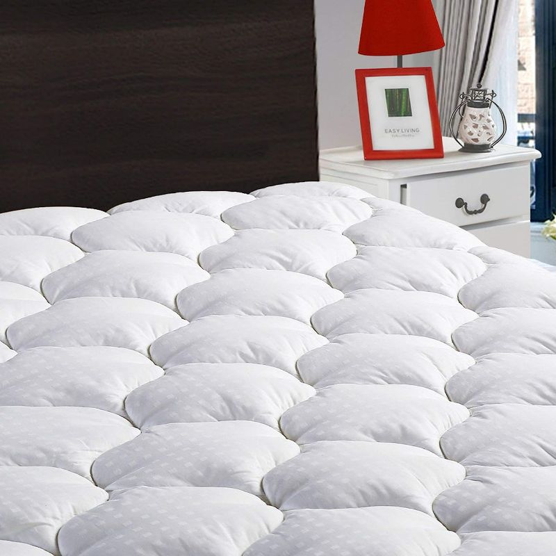 Photo 1 of TEXARTIST Queen Mattress Pad Cover Cooling Mattress Topper Pillow Top Mattress Cover Quilted Fitted Mattress Protector with 8-21 Inch Deep Pocket