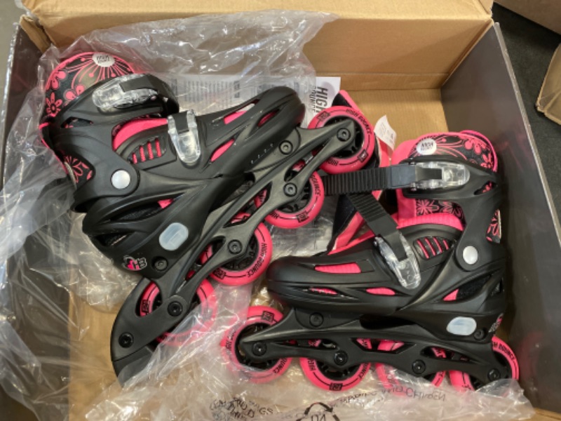 Photo 2 of High Bounce Adjustable Inline Skate (Pink, Medium 2-5) - Big Kid, Pink 