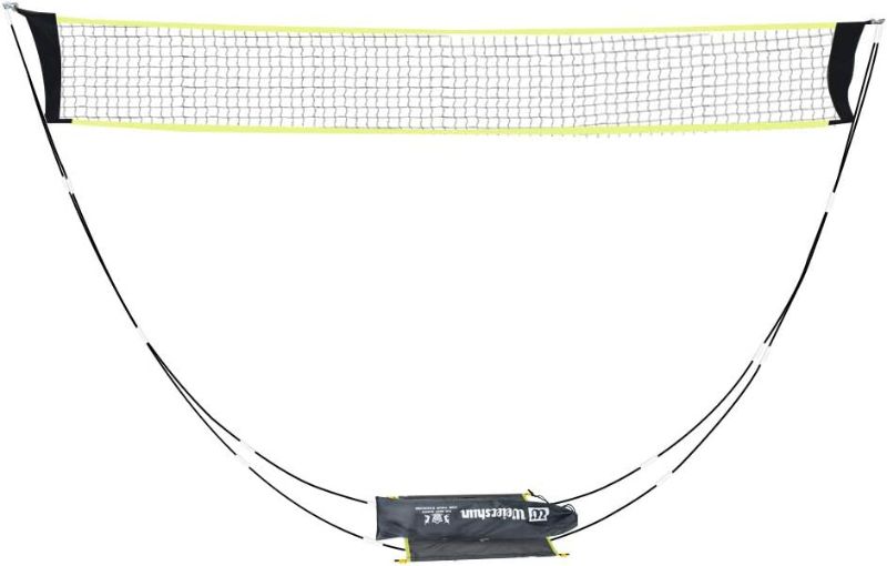 Photo 1 of Weiershun Portable Badminton Net with Stand Carry Bag, Folding Volleyball Tennis Badminton Net – Easy Setup for for Outdoor/Indoor Court, Backyard, No Tools or Stakes Required NEW 
