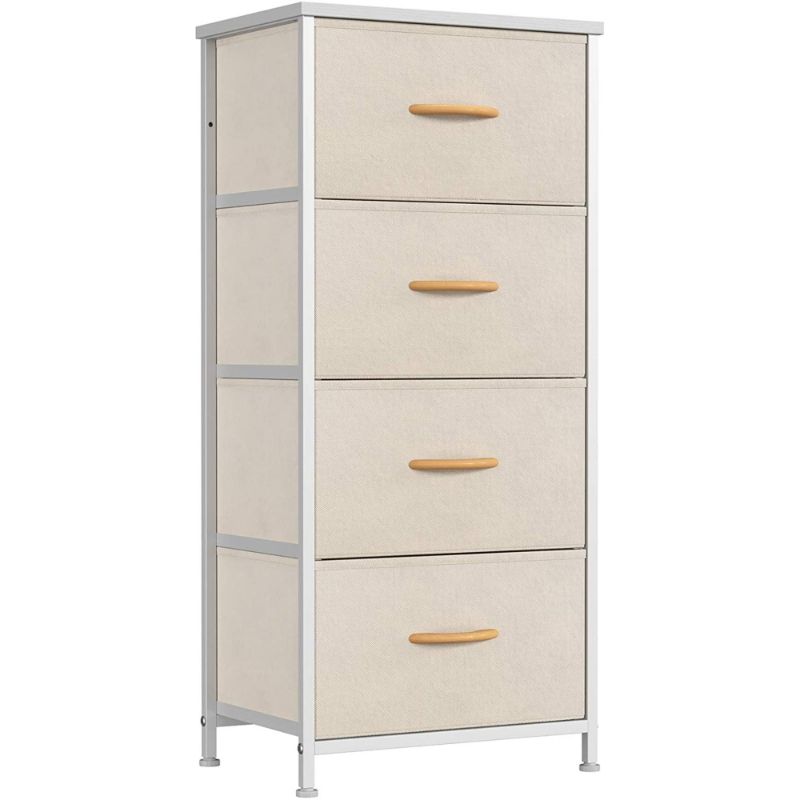 Photo 1 of CubiCubi 4-Drawer Small Storage Dresser for Bedroom, Chest of Drawers, Bedroom Furniture Set, Tall Chester Drawers, Unit-Tall Standing Organizer, Fabric Dresser Drawers for Kids, Beige NEW 