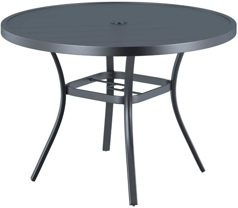 Photo 1 of 32" ROUND PATIO DINING TABLE FOR 4 PEOPLE BLACK NEW