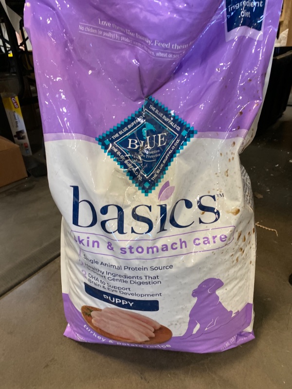 Photo 2 of Blue Buffalo Basics Skin & Stomach Care, Natural Puppy Dry Dog Food, Turkey & Potato 24-lb Turkey & Potato 24 Pound (Pack of 1) NEW 