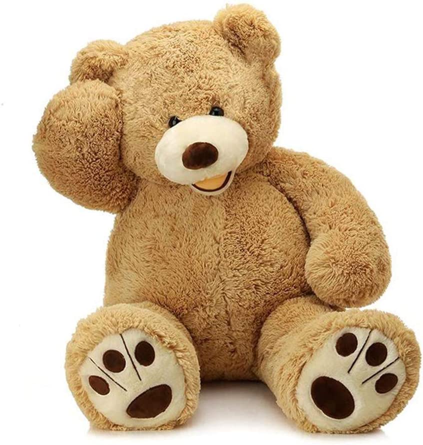 Photo 1 of MorisMos Giant Teddy Bear with Big Footprints Plush Stuffed Animals Light Brown 39 inches NEW