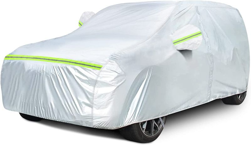 Photo 1 of Car Cover Fit for SUVs Up to 190" Car Cover Waterproof All Weather Car Covers for Automobiles Dupont Oxford Car Covers UV Protection Full Exterior Covers Snow Resistant Outdoor SUV Car Cover