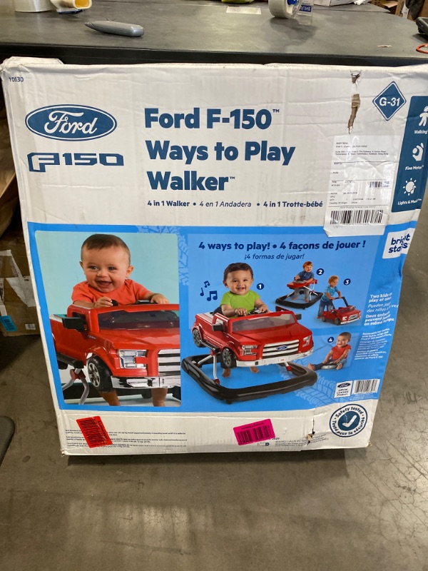 Photo 3 of Bright Starts Ford F-150 Ways to Play 4-in-1 Baby Activity Push Walker, Red, Age 6 months+ Ford F-150 Red NEW