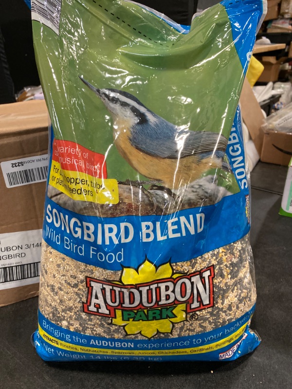 Photo 2 of Audubon Park Songbird Blend Wild Bird Food, Bird Food for Outside Feeders, 14-Pound Bag NEW