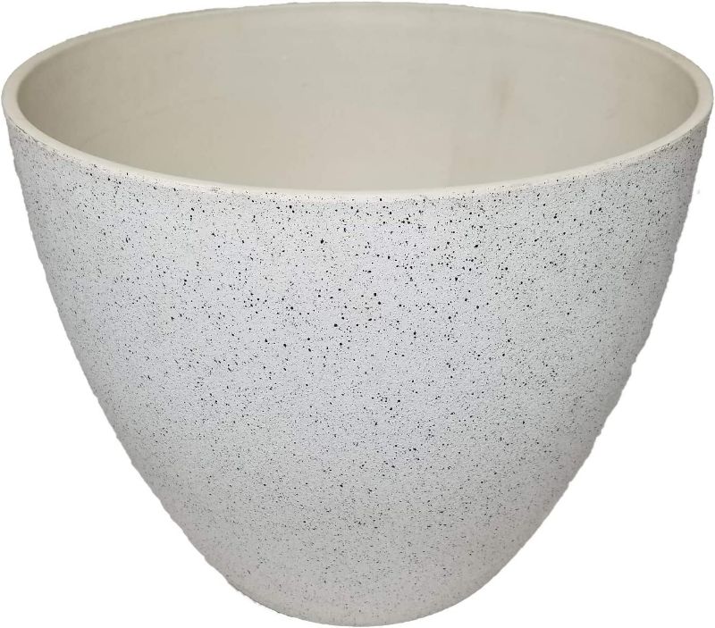 Photo 1 of 2 Piece Speckled planters, Spackled White (11.5"Wx9"H) NEW