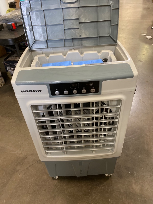 Photo 2 of Evaporative Cooler, VAGKRI 2100CFM Air Cooler, 120°Oscillation Swamp Cooler with Remote Control, 24H Timer, 3 Wind Speeds for Outdoor Indoor Use,7.9Gallon