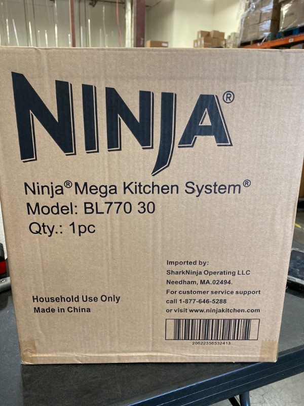 Photo 6 of Ninja BL770 Mega Kitchen System, 1500W, 4 Functions for Smoothies, Processing, Dough, Drinks & More, with 72-oz.* Blender Pitcher, 64-oz. Processor Bowl, (2) 16-oz. To-Go Cups & (2) Lids, Black BL770 Black NEW