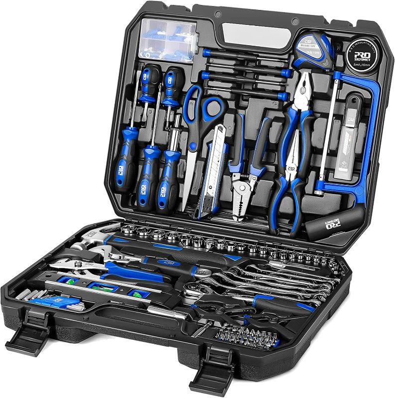 Photo 1 of Prostormer 210-Piece Household Hand Tool Set, General Home Repair and Automotive Tool Kit with Toolbox Storage Case, All Purpose Tool Box Kit for Homeowner and Handyman NEW 