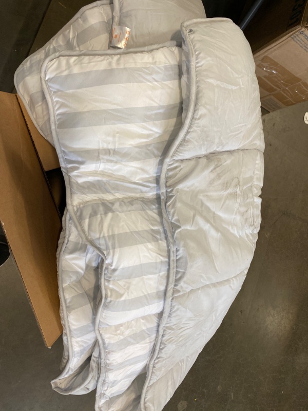 Photo 2 of Linenspa Comforter Duvet Insert Full Grey/White Down Alternative All Season Microfiber-Full Size 