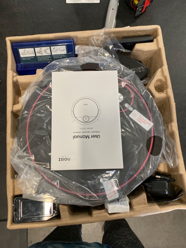 Photo 1 of NOISZ by ILIFE S5 Pro Robot Vacuum and Mop 2 in 1, ElectroWall, Automatic Self-Charging, Water Tank?Tangle-Free, Quiet, Ideal for Pet Care, Hard Floor and Low Pile Carpet, Black NEW 