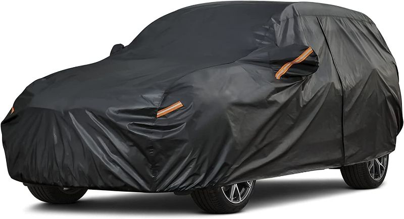 Photo 1 of  Heavy Duty SUV Car Cover Waterproof All Weather, Full Exterior Cover Outdoor Snow Sun Uv Protection with Zipper for Automobiles, Universal Fit for SUV Jeep (182-190 inch)