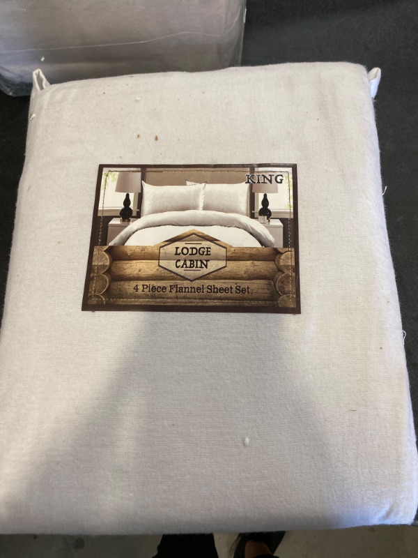 Photo 2 of Lodge Cabin 41 Piece Flannel Sheet Set 1 Flat, 1 Fitted, 2 Sham King NEW 