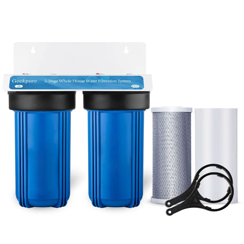 Photo 1 of Geekpure 2 Stage Whole House Water Filter System with 10-Inch Blue Housing-1"Port NEW 