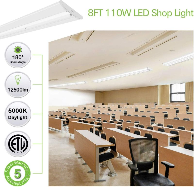 Photo 2 of 8FT LED Shop Lights Ultra Slim LED NEW