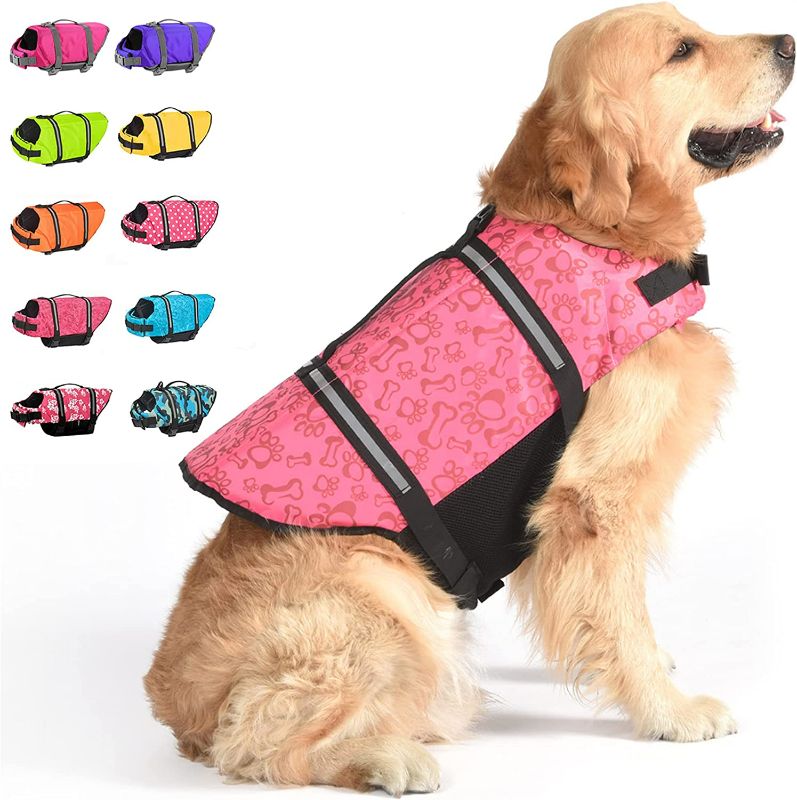 Photo 1 of Dogcheer Ripstop Dog Life Jacket, Reflective & Adjustable Dog Swim Life Vest for Swimming Boating, Puppy Life Jacket Pet Floatation Vest PFD with Rescue Handle for Small Medium Large Dogs NEW
