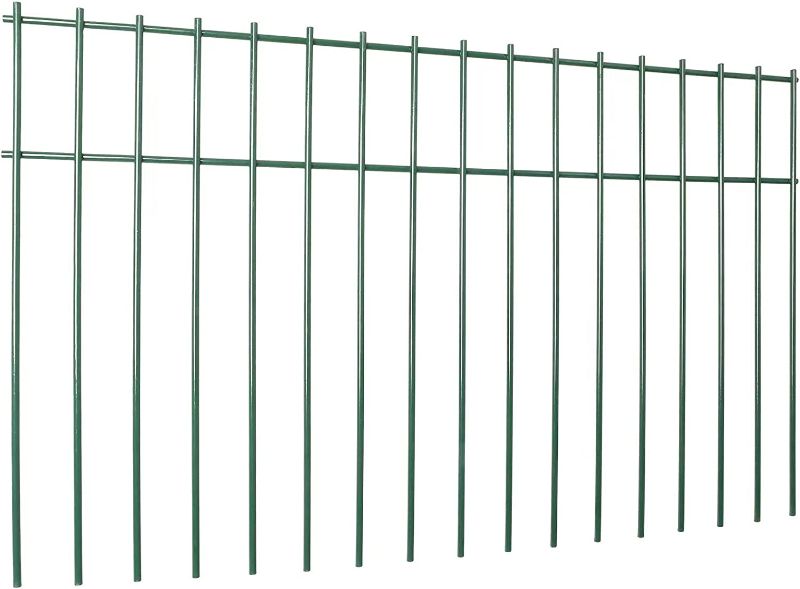 Photo 1 of 10 Pack No Dig Animal Barrier Fence 24×15 inch Metal Decorative Dog Digging Garden Fencing for Outdoor, Patio, Flower Bed NEW 
