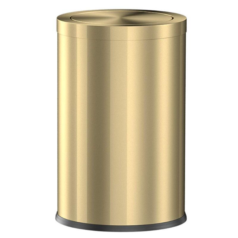 Photo 1 of LEASYLIFE Stainless Steel Trash can,Bathroom Trash can with lid?Small Trash Can with Flipping Lid, 2.4gallon,Garbage cans for Kitchen?Living Room. Metallic Gold  NEW