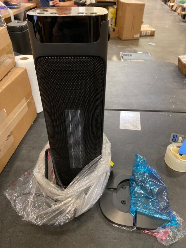 Photo 1 of 24" Space Heater, Voweek 1500W PTC Fast Heating Ceramic Heater for Office, Large Room, Indoor Use, Bedroom, Electric Heater with Thermostat, Remote, 3 Modes, ETL Certified, 12H Timer, 90° Oscillating