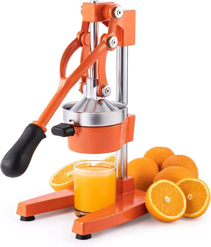 Photo 1 of CO-Z Hand Press Juicer Machine, Manual Orange Juicer and Professional Citrus Juicer for Orange Juice Pom Lime Lemon Juice, Commercial Lemon Squeezer and Orange Crusher, Easy to Clean, Orange NEW