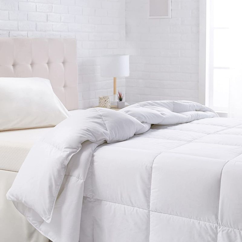 Photo 1 of Amazon Basics Down Alternative Bedding Comforter Duvet Insert (88x88")