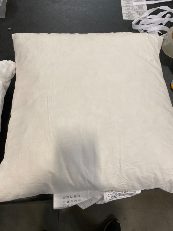 Photo 2 of FJÄDRAR Inner cushion, off-white, 20x20 ", Throw Pillow 18x18" 