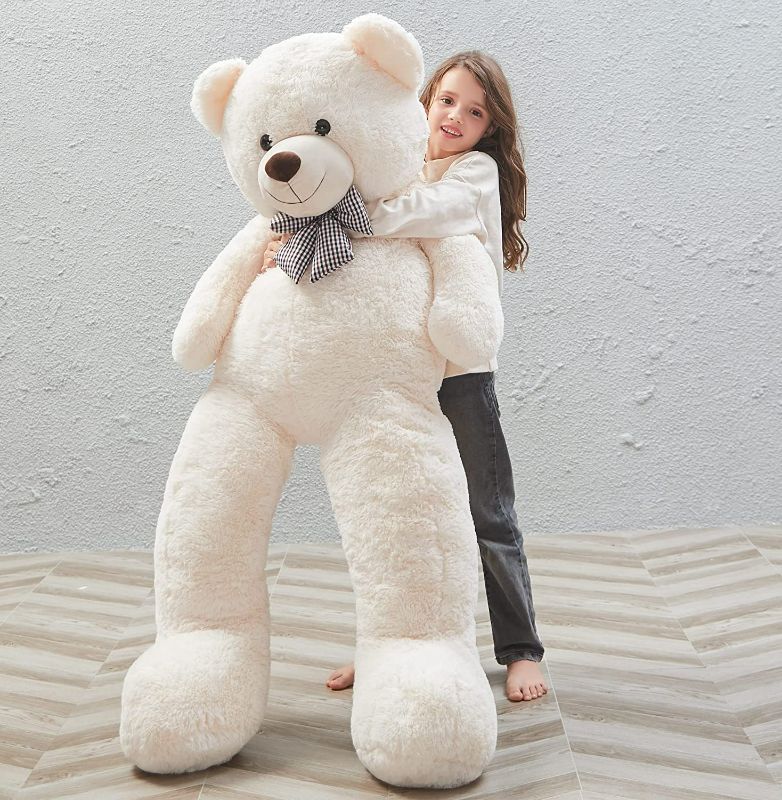 Photo 1 of MorisMos Giant Teddy Bear Stuffed Animals, Big Teddy Bear White, Giant Bear Plush Gifts for Girlfriend Girls Christmas Valentine's Day, 