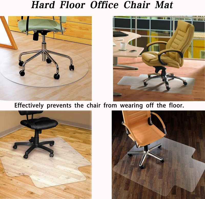 Photo 2 of SHAREWIN Chair Mat for Hard Wood Floors - 36"x47" Heavy Duty Floor Protector - Easy Clean