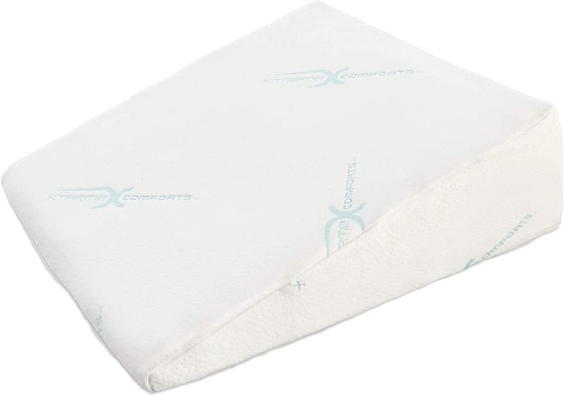 Photo 1 of Xtreme Comforts Wedge Pillow Bamboo Cover - Allergy-Friendly & Easy to Clean Cover - Fits Our (27 'x 25" x 7") Wedge Pillow - White 