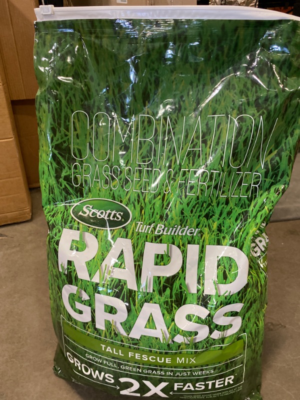 Photo 2 of Scotts Turf Builder Rapid Grass, Grass Seed and Fertilizer Tall Fescue Mix, 16 lbs. 16 lb. NEW 