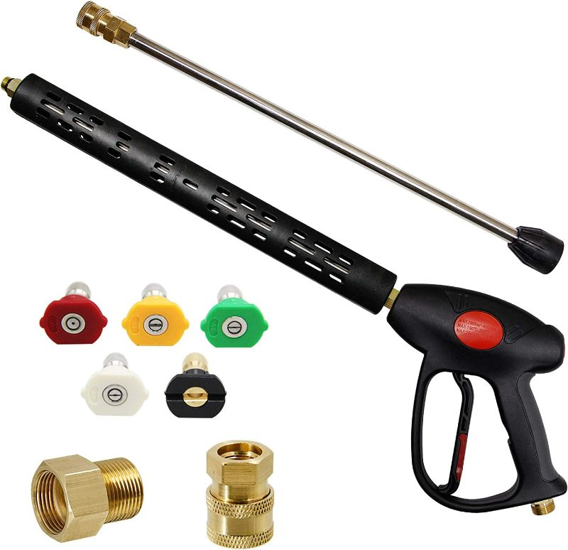 Photo 1 of Twinkle Star Replacement Pressure Washer Gun with 16 Inch Extension Wand, 4000 PSI, Power Washer Gun with M22-15mm or M22-14mm Fitting