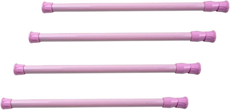 Photo 1 of 6 Pcs Pink Tension Rod 27-48"