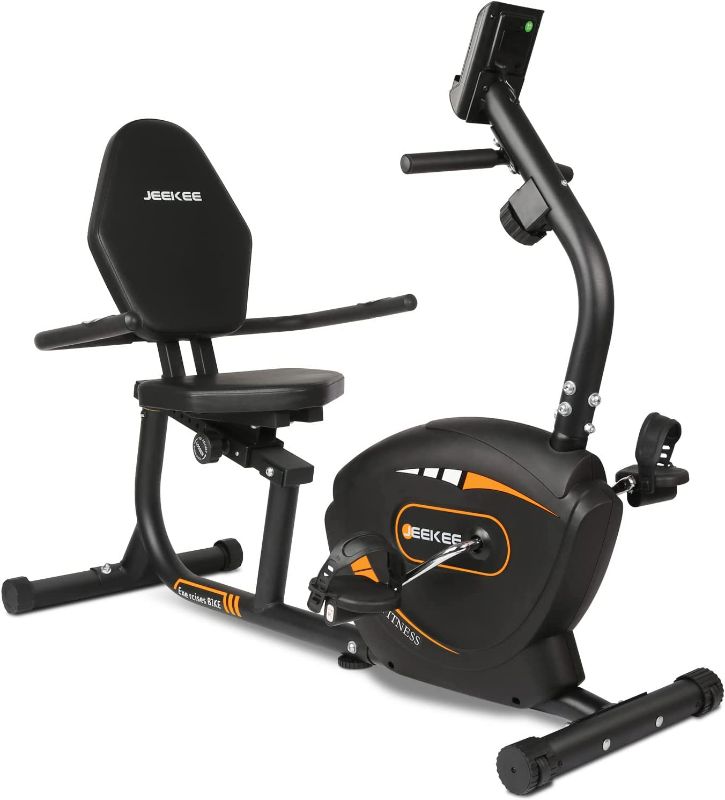 Photo 1 of JEEKEE Recumbent Exercise Bike for Adults Seniors - Indoor Magnetic Cycling Fitness Equipment for Home Workout