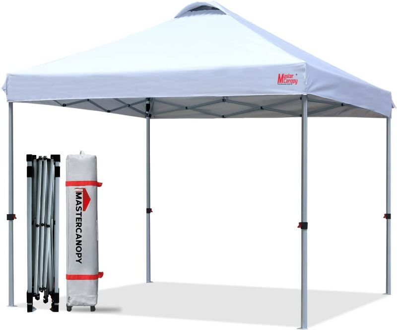 Photo 1 of MASTERCANOPY Durable Ez Pop-up Canopy Tent with Roller Bag (White)