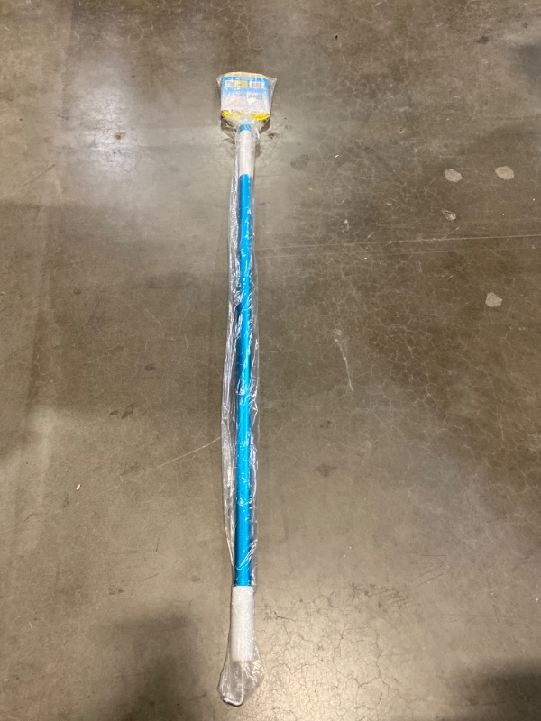 Photo 1 of \The Skimmie 4'7" Pool Skimmer Lightweight Pole with Hook and Fine Mesh Net - Heavy Duty Pool Net with Pole for Skimming Fine Debris and Dirt - 2 Universal Handles and Stainless Screws Include NEW 