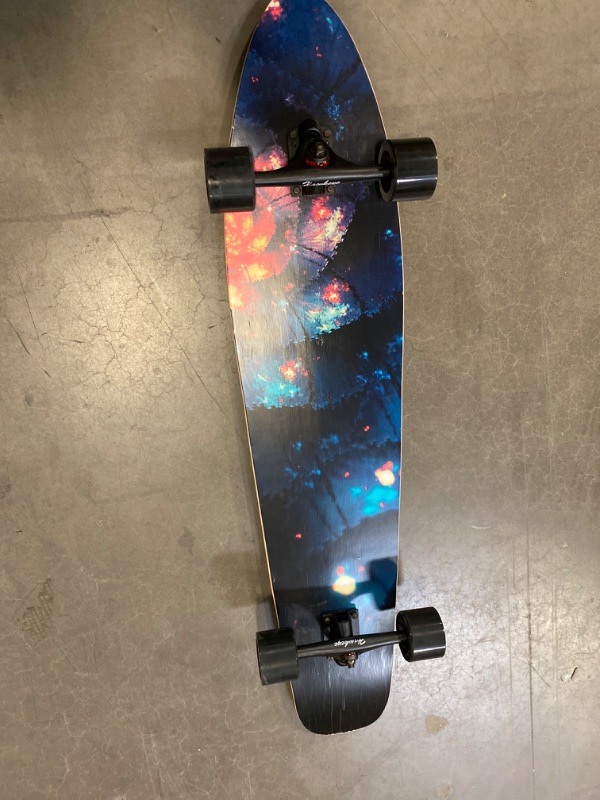 Photo 2 of Hawkeye 41 inch Freeride Longboard 8 Layer Canadian Maple Wood Skateboard Complete Cruiser, Cruiser for Cruising, Carving, Freestyle and Downhill
