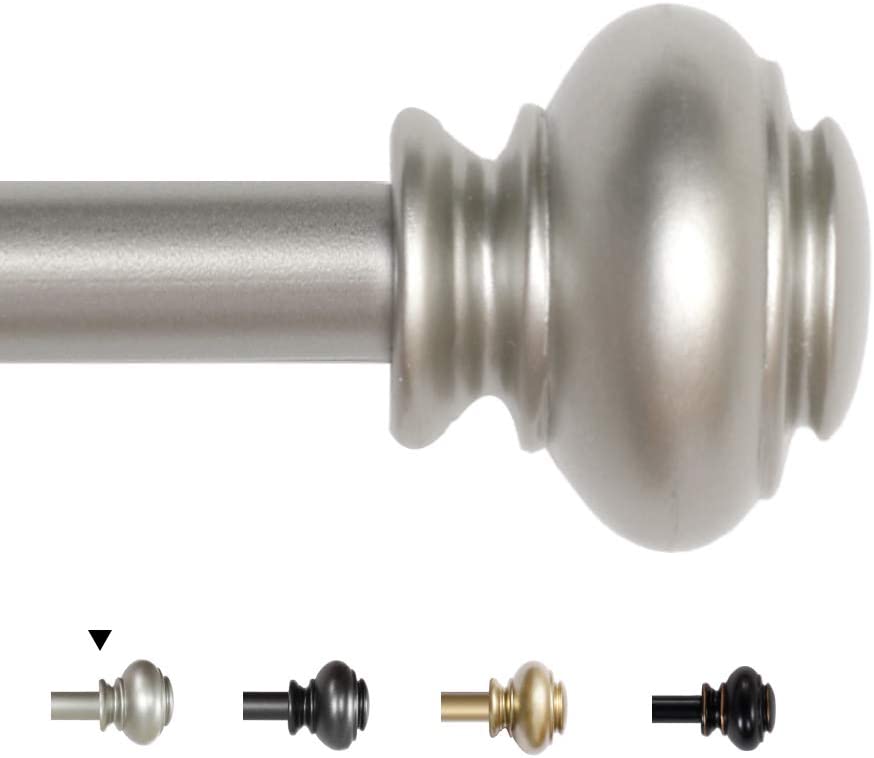 Photo 1 of Window Curtain Rods for Windows 48 to 84 Inches Adjustable Decorative 3/4 Inch Diameter Single Window Curtain Rod Set  NEW