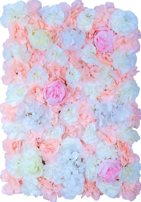 Photo 1 of  Artificial Flower Wall Silk Flowers Panel 3D Premium Flower Mats for Backdrop, Bridal Shower, Event, Baby Shower, Champagne NEW 