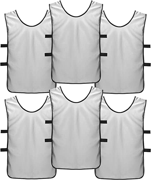 Photo 1 of SportsRepublik Pinnies Scrimmage Vests for Kids, Youth and Adults (6-Pack) - Soccer Pennies Large Size NEW 