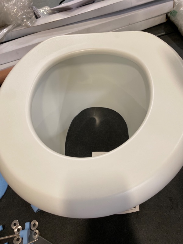 Photo 1 of OasisSpace Stand Alone Raised Toilet Seat 300lbs - Heavy Duty Medical Raised Homecare Commode and Safety Frame, Height Adjustable Legs, Bathroom Assist Frame for Elderly, Handicap, Disabled