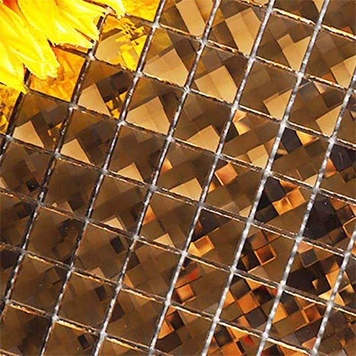 Photo 1 of Aimayz 158 Faces Mirror Crystal Diamond Glass Tile Mosaic for Kitchen Backsplash, Bathroom Wall Decoration, 20 Sheets/Box Tea Brown NEW