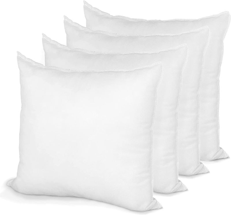 Photo 1 of Pillow Insert 20" x 20" Polyester Filled Standard Cover (4 Pack) NEW