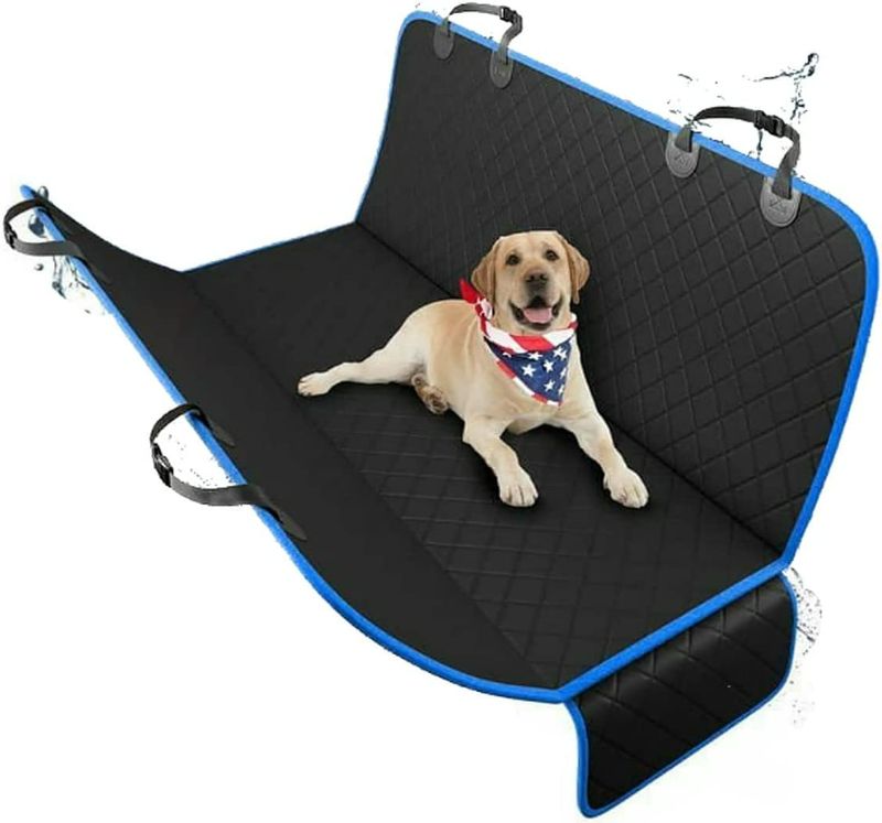 Photo 1 of ASOF Car Seat Protector–137x147cm Dog Car Seat Cover for Back Seat �– Waterproof Pet Seat Covers for Cars Back Seat – Non-Tear 600D Oxford with Non-Slip Rubber Back – Washable and Scratch-Proof (Blue) NEW 