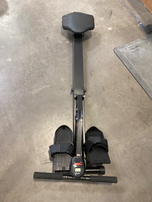 Photo 3 of  Rowing Machine Rower Ergometer,  Adjustable Resistance, Digital Monitor and 260 lbs of Maximum Load Black